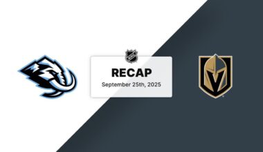 Recap: Mammoth at Golden Knights 9.25.25