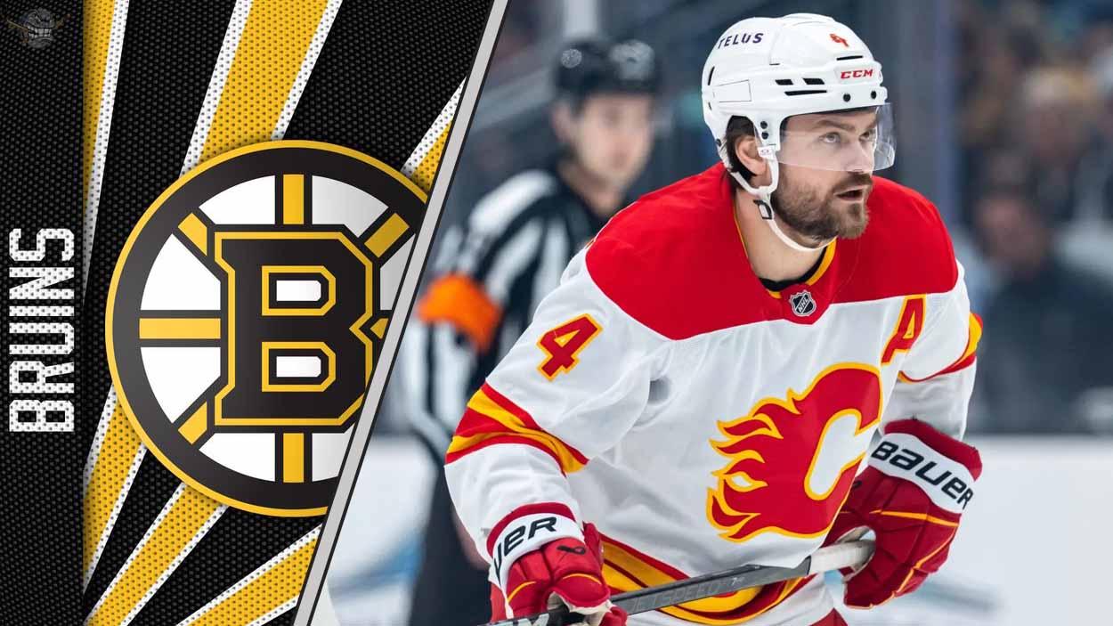 Calgary Flames Rasmus Andersson Boston Bruins trade rumor graphic