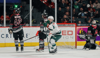 BEN JONES LIFTS IOWA TO 3-2 OVERTIME WIN IN GRAND RAPIDS