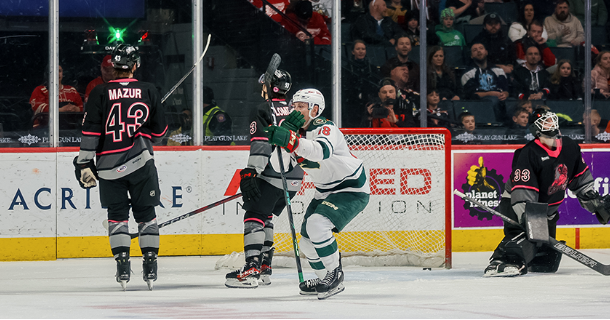 BEN JONES LIFTS IOWA TO 3-2 OVERTIME WIN IN GRAND RAPIDS