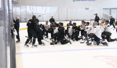 Up-and-coming ice hockey players fighting for final spots on Bruins roster