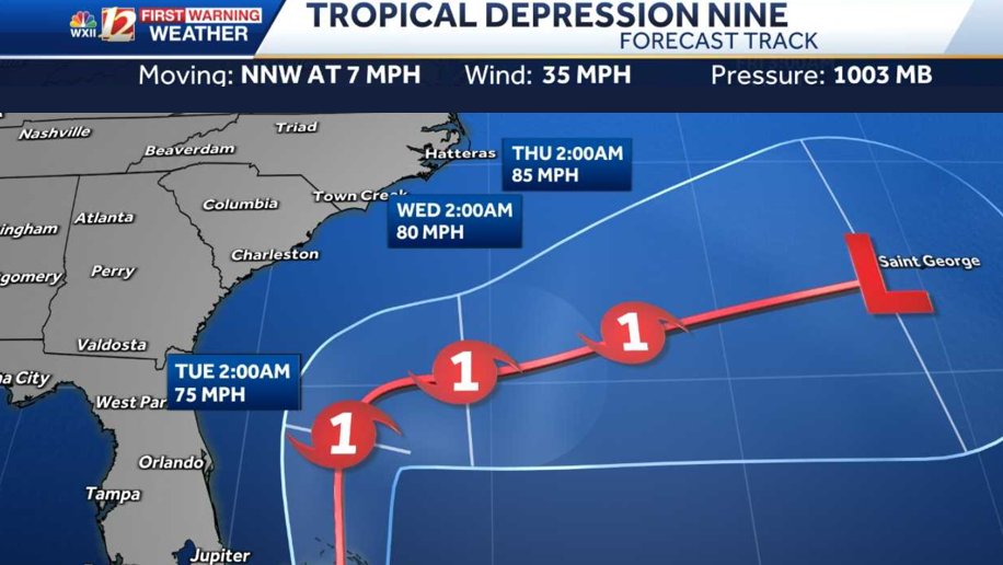 T.D. Nine may become Imelda later today, big impacts at the beach
