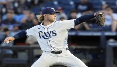 Tampa Bay Rays pitcher Shane Baz delivers to the Seattle Mariners during the first inning of a baseball game Monday, Sept. 1, 2025, in Tampa, Fla. (AP Photo/Chris O'Meara)