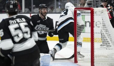 Joel Edmundson scores twice to lead Kings past Utah 3-2