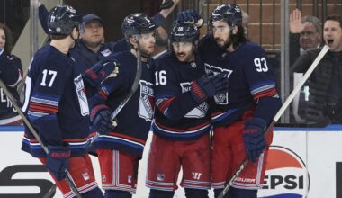 Panarin, Berard each score twice in the Rangers' 9-2 romp over the Islanders