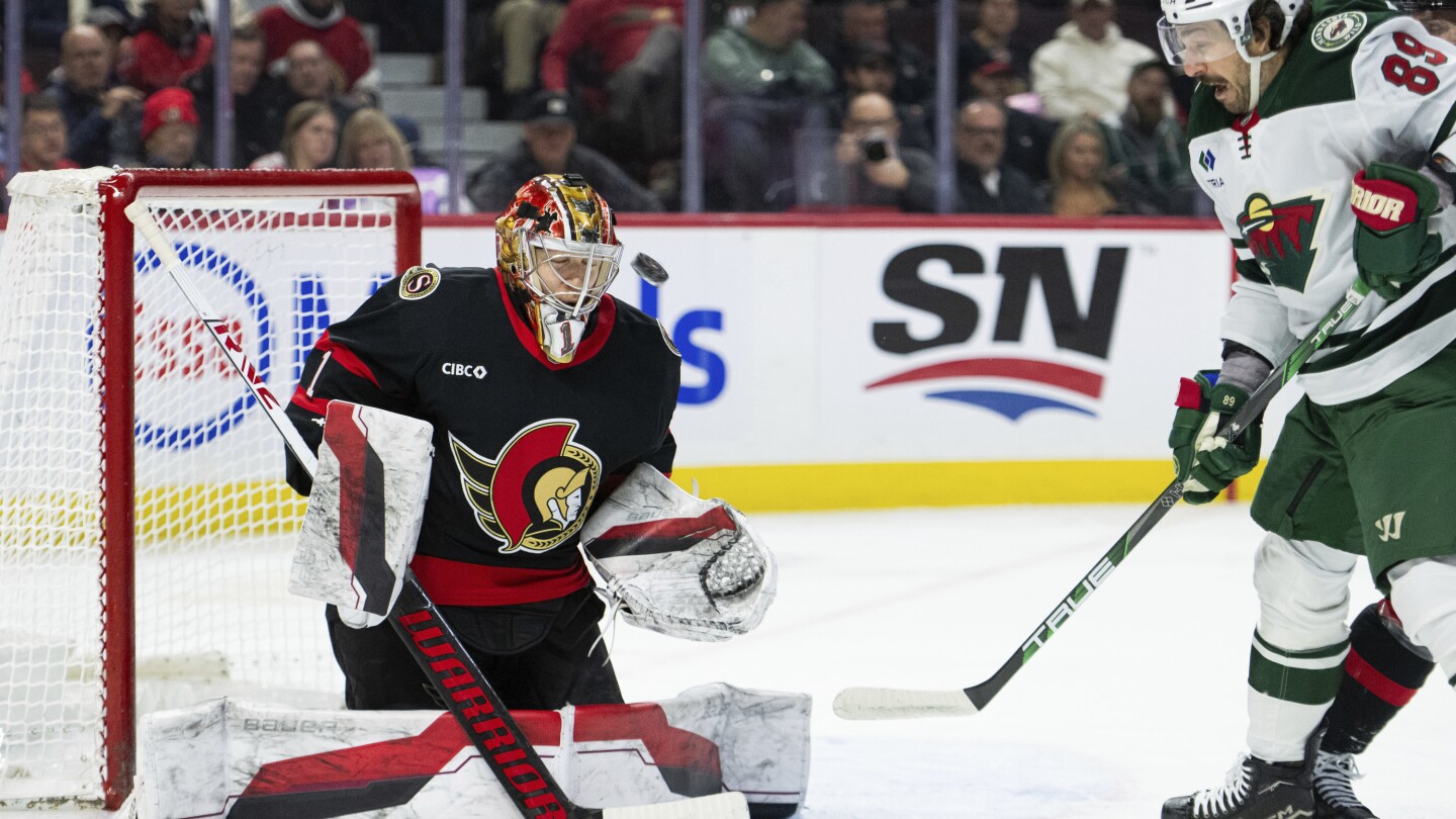 Merilainen gets 3rd shutout of season as Senators beat Wild 6-0