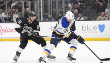 St. Louis Blues defenseman Colton Parayko is out for 6 weeks after injuring his left knee