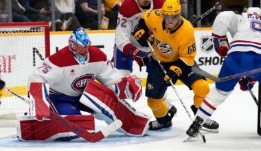 Caufield and Laine score in 2nd period to rally the Canadiens to a 2-1 win over the Predators