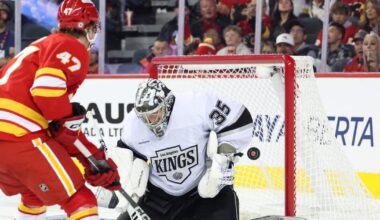 Trevor Moore's goal isn't enough in Kings' 3-1 loss to Flames