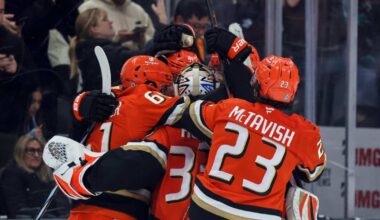 Cutter Gauthier scores twice to help Ducks beat Flames in OT