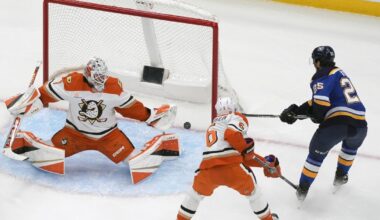 Lukas Dostal struggles mightily in Ducks' loss to St. Li Blues