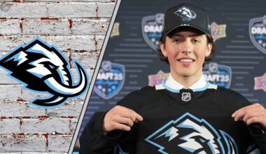 An image of top 5 Utah Mammoth prospect featuring Caleb Desnoyers