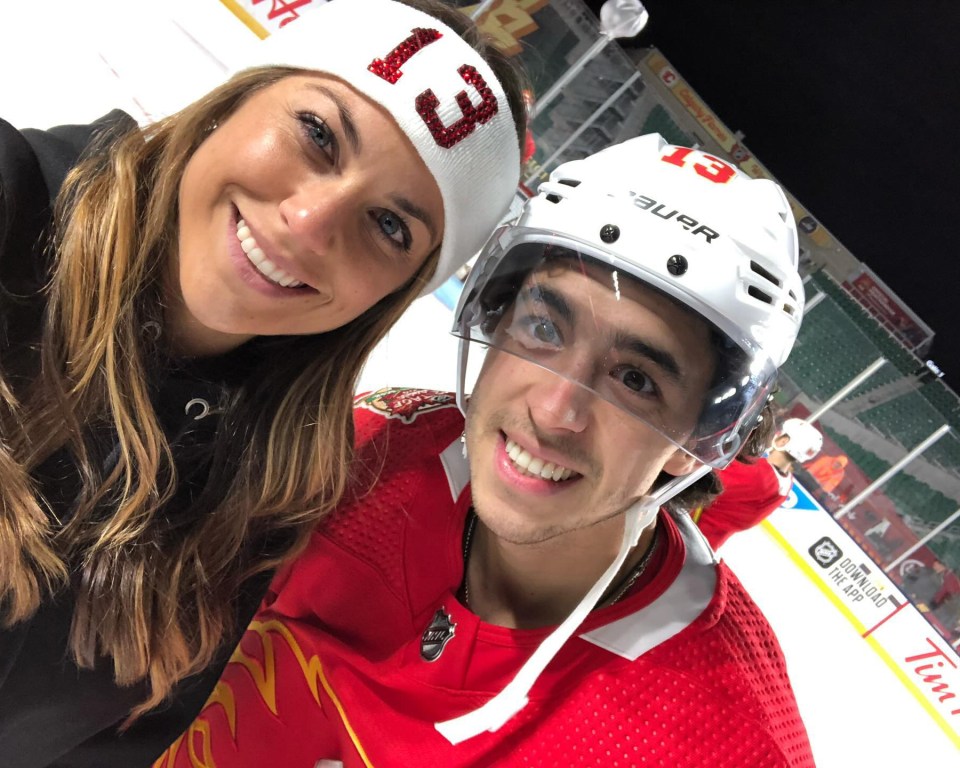 Photo of Johnny Gaudreau and his wife.
