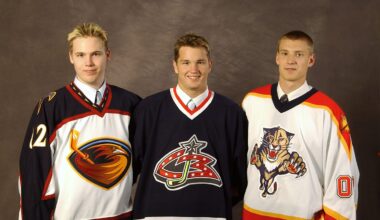 Rick Nash, Kari Lehtonen, Jay Bouwmeester, 2002 NHL Draft