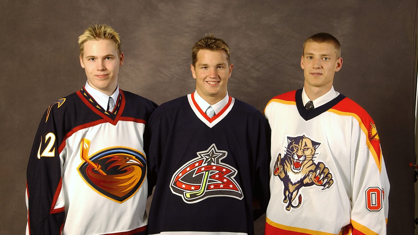 Rick Nash, Kari Lehtonen, Jay Bouwmeester, 2002 NHL Draft