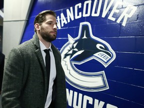 Ryan Kesler of the Anaheim Ducks walks to the team dressing room before a game against his former team, the Vancouver Canucks, in 2016.