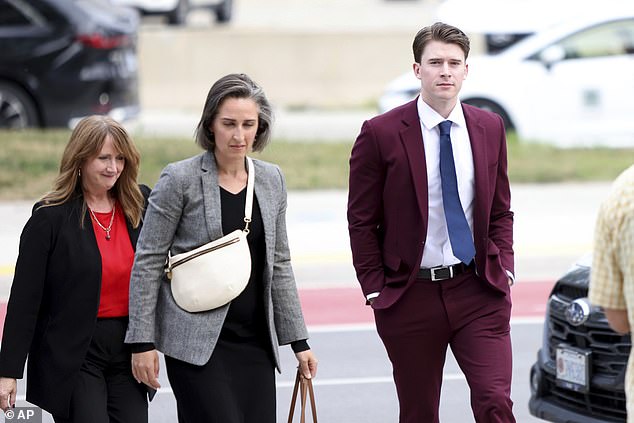 Carter Hart is seen arriving at the London Courthouse in London, Ontario back in July
