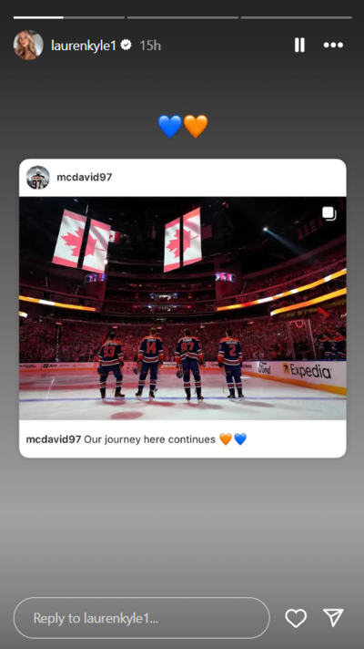 NHL star Connor McDavid’s wife, Lauren Kyle, shows excitement as Oilers captain signs contract extension