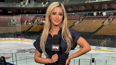 What happened to NHL reporter Anna Dua during the Rangers-Maple Leafs game that left fans laughing online