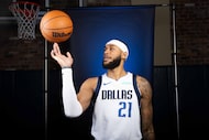 Dallas Mavericks center Daniel Gafford (21) poses for a portrait during the Dallas Mavericks...