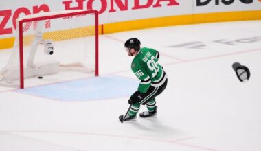 FILE - A hat is thrown onto the ice as Dallas Stars