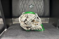The mask of Dallas Stars goaltender Casey DeSmith.