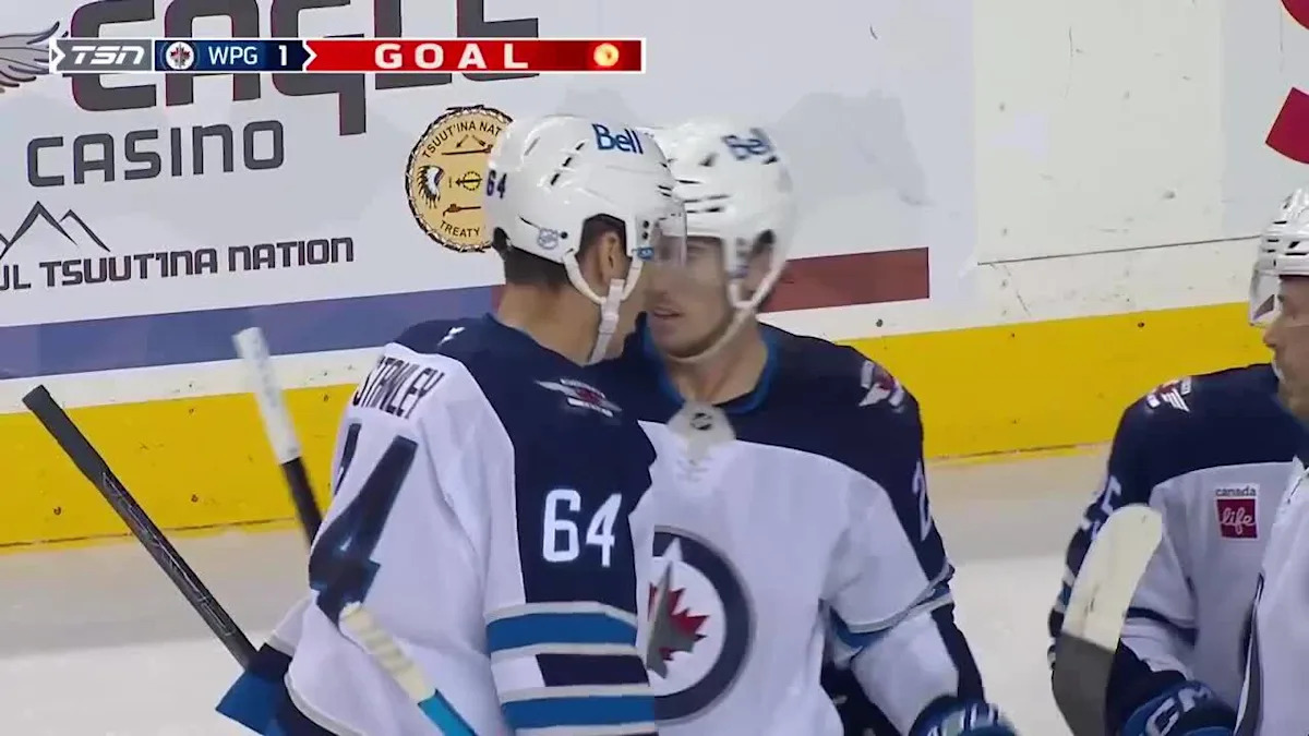 Tyler Myers with a Goal vs. Calgary Flames
