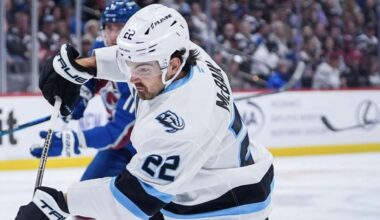 Utah Mammoth fall 2-1 in Colorado to open 2nd season in NHL