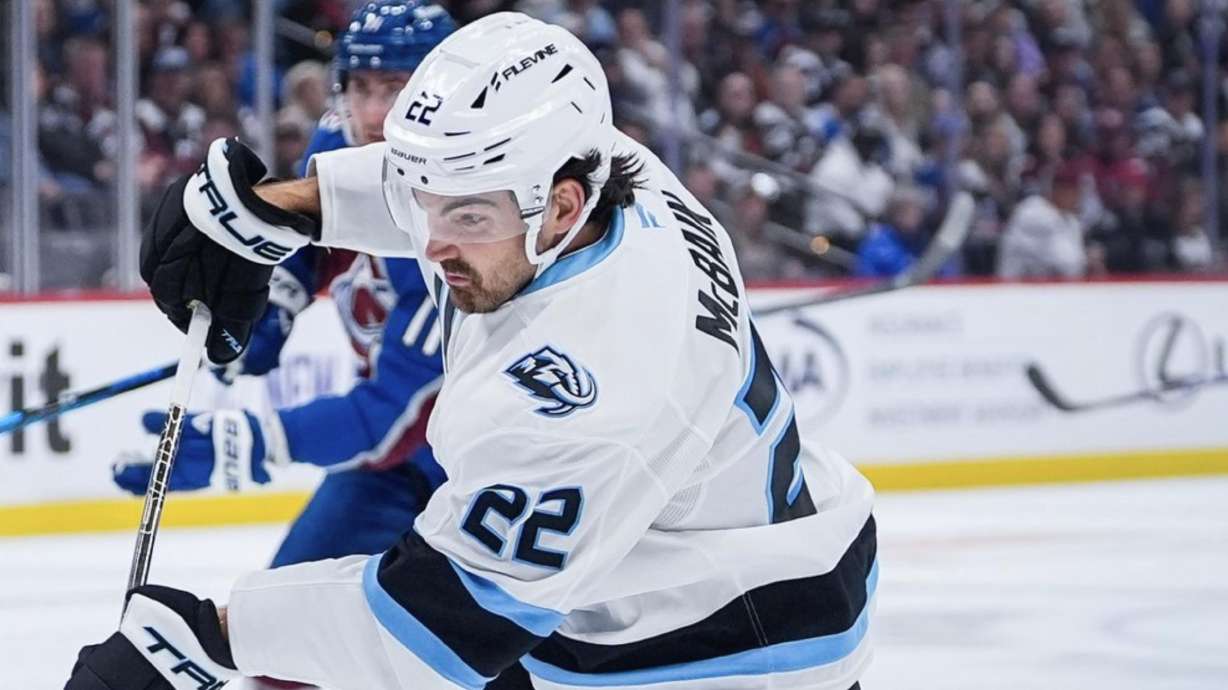 Utah Mammoth fall 2-1 in Colorado to open 2nd season in NHL