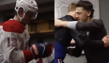 Caufield Goes Viral After Dancing in Canadiens Locker Room After Clutch Win, Bolduc Receives Victory