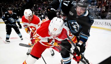 Utah Mammoth win home opener 3-1 over Calgary Flames