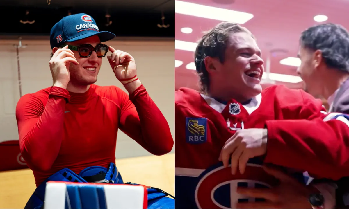 Cole Caufield and Jakub Dobes Share Heartwarming Moment After Canadiens' Overtime