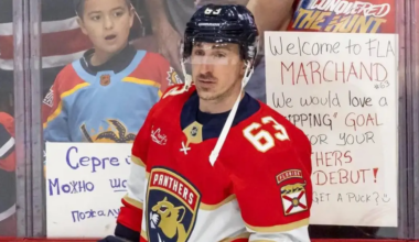 Brad Marchand taking pregame skate with the Florida Panthers