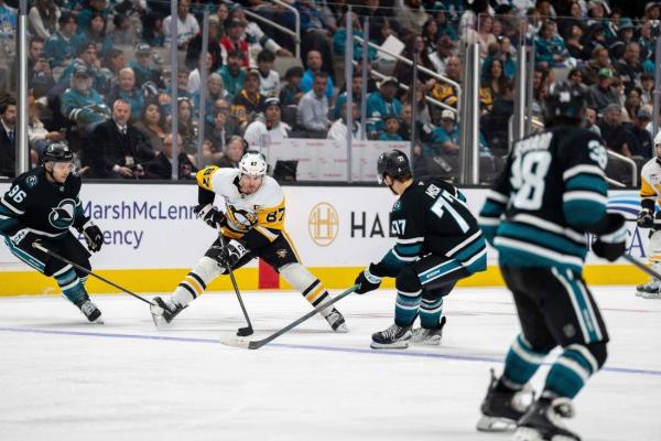 Penguins stalwarts blank Sharks, keep San Jose lone winless team