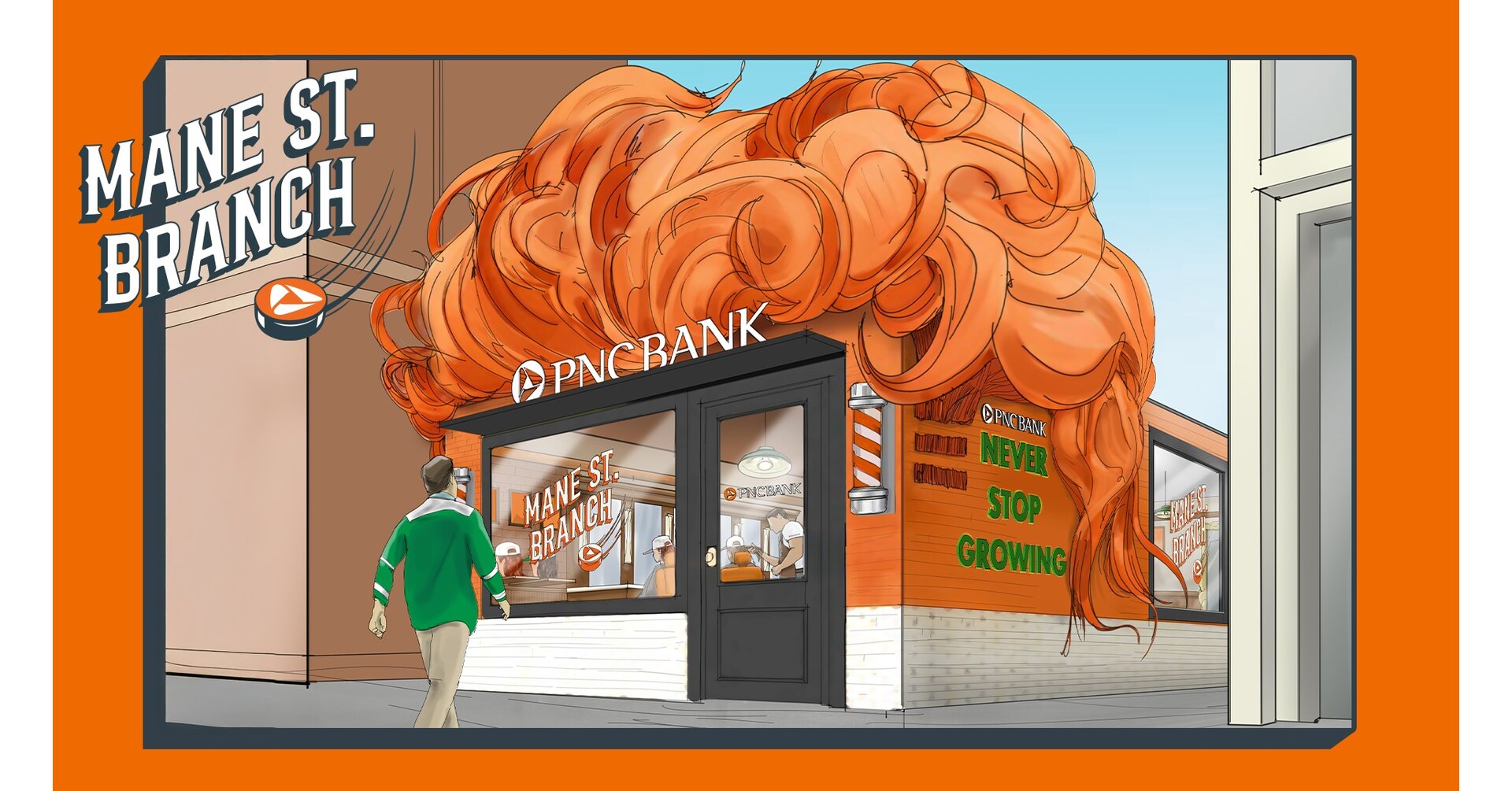 PNC Bank Brings Legendary Hockey Hair, Financial Growth to North Texas with "Mane St. Branch" Activation