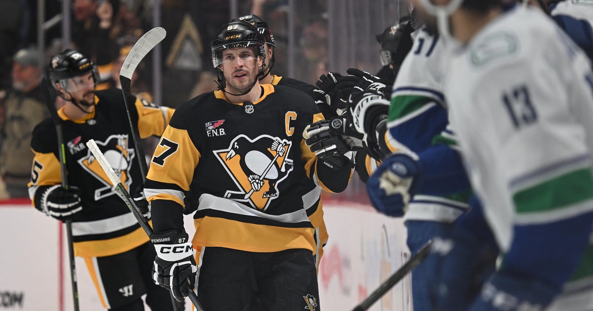 Crosby scores, Letang reaches career milestone as Penguins breeze past Canucks 5-1