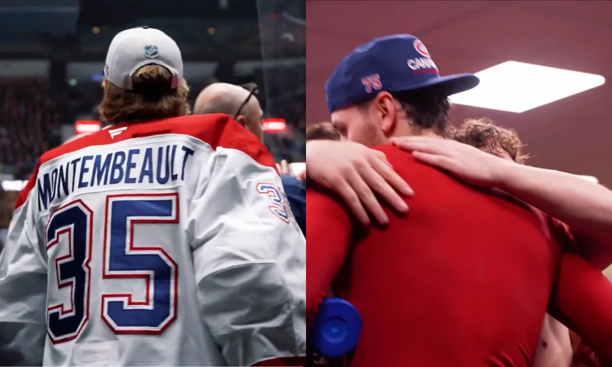 A Touching Locker Room Moment Between Montembeault and Dobes Turns Heads After the Canadiens' Win
