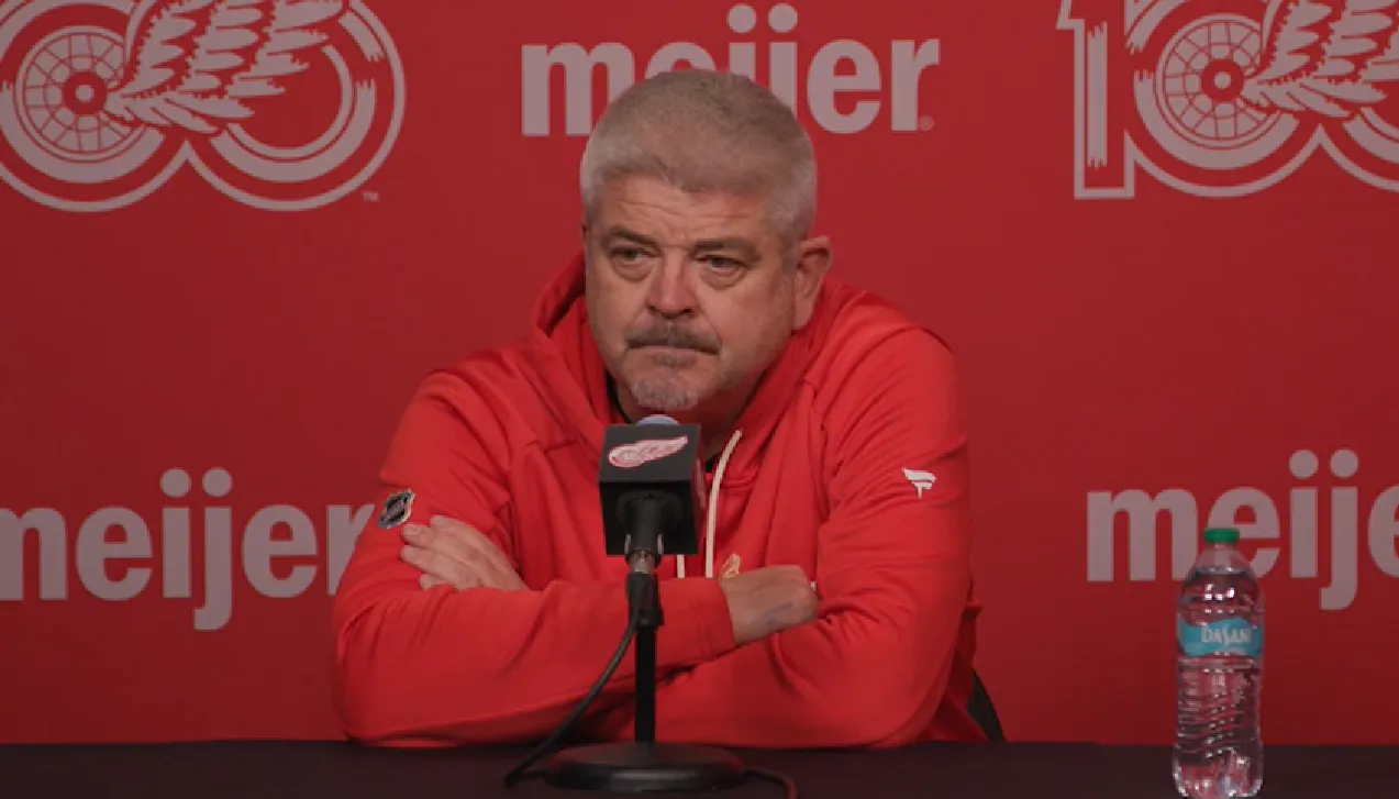 Red Wings forward left behind as team leaves for West Coast road trip