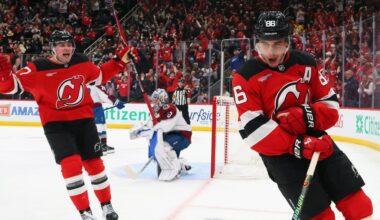 Jack Hughes scores twice as Avalanche falls to Devils, 4-3, in overtime