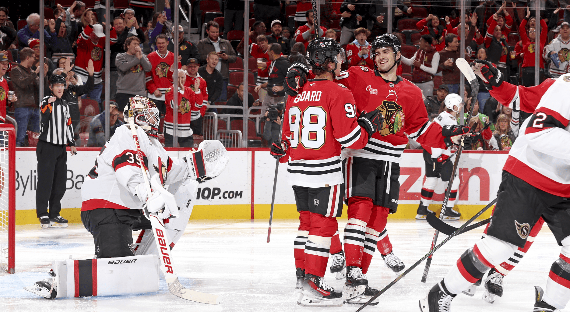 RECAP: Bedard’s first career hat trick leads Hawks past Ottawa 7-3