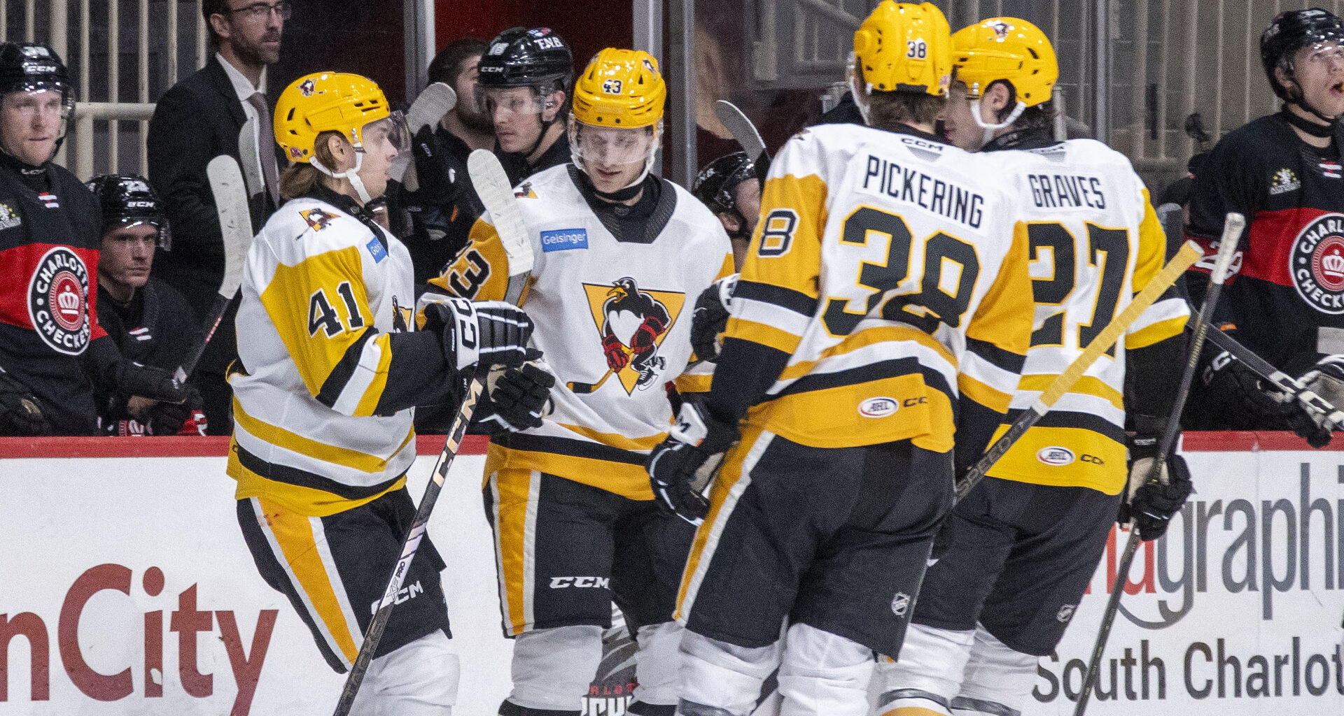 HEINEN, KOIVUNEN LEAD PENGUINS PAST CHECKERS, 4-0
