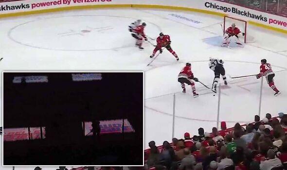 Lights go out during Mammoth-Blackhawks as NHL game plunged into darkness