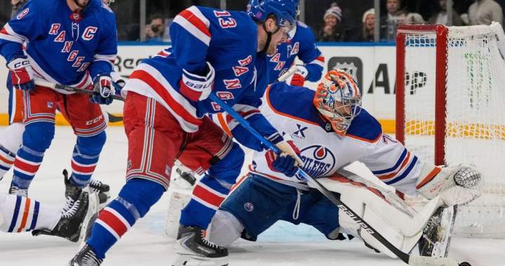 Stuart Skinner makes 30 saves as Edmonton Oilers shut out the NY Rangers 2-0 - Edmonton