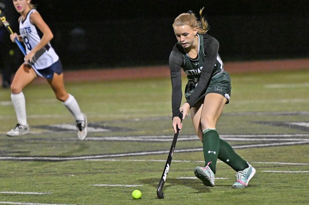 Gabi Dwyer was one of five different goal scorers for Methacton in the Warriors' 6-1 win over North Penn in the second round of the District 1-3A Tournament on October 22, 2025. (Photo by Joe Evans/JoeEvansPictures.com)