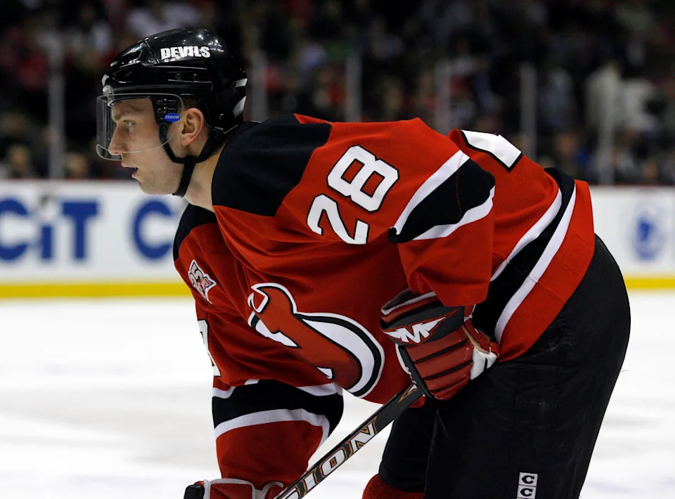 April 3, 2007: New Jersey Devils defenseman Brian Rafalski during a game at Continental Airlines Arena in East Rutherford, N.J.