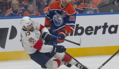 Struggling vets hold on to top spots in Edmonton Oilers line-up, but for how long?