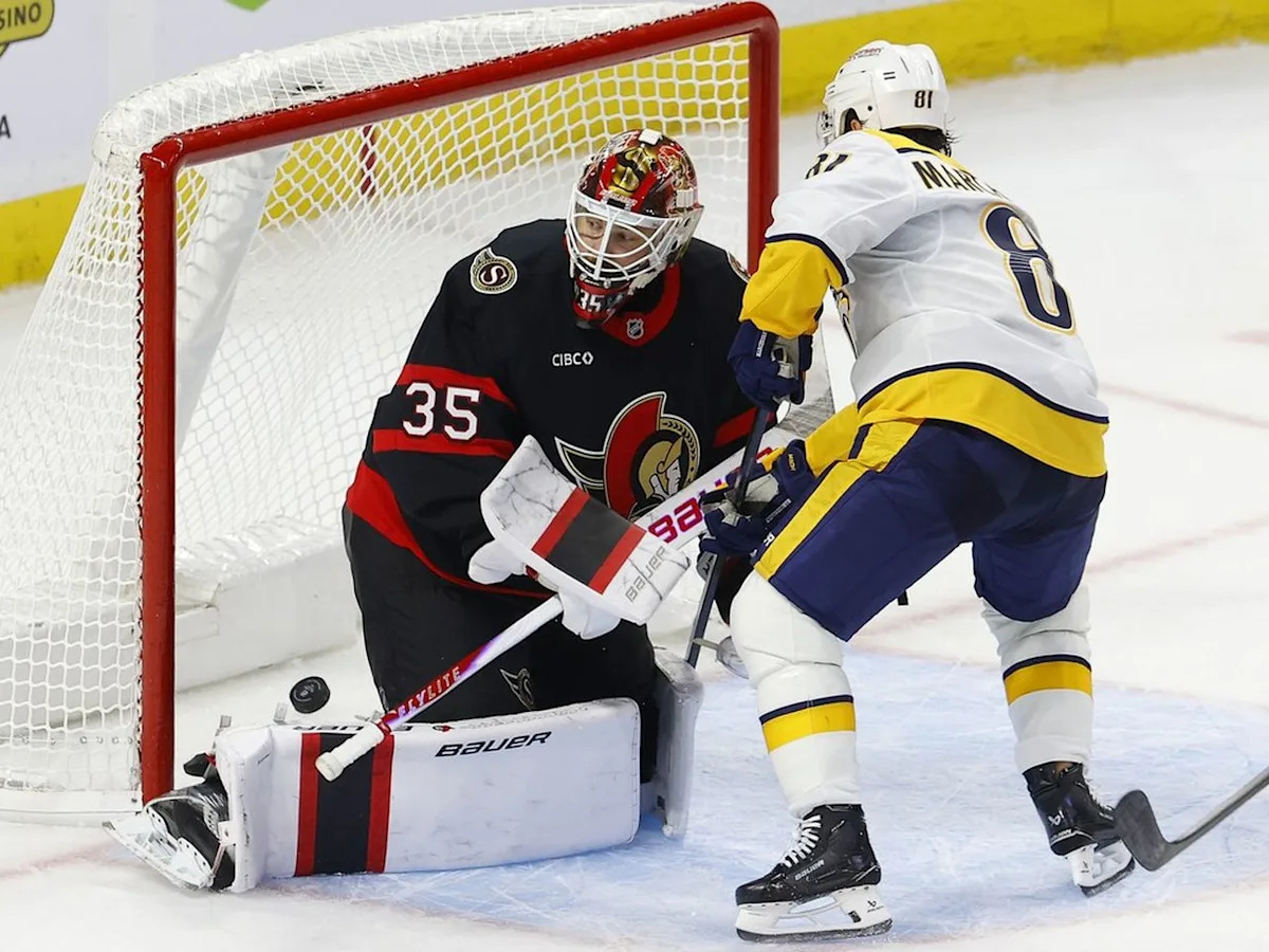 Senators drop home opener as captain Brady Tkachuk can't finish the game