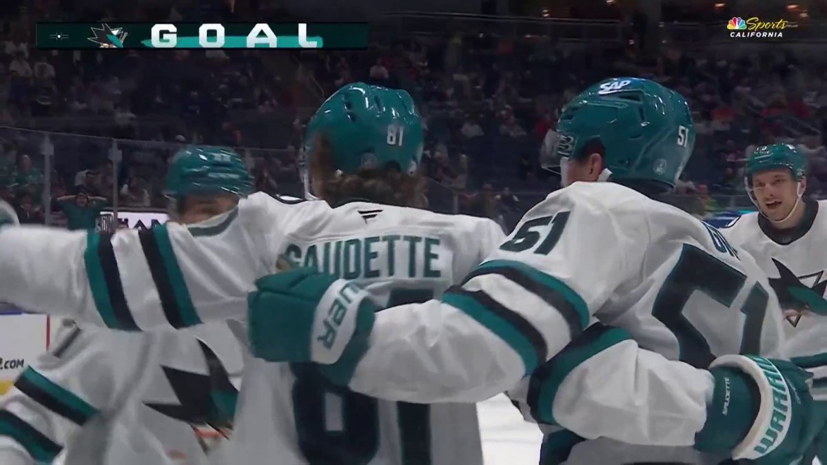 Sharks’ Adam Gaudette scores on Michael Misa’s first NHL assist – NBC Sports Bay Area & California