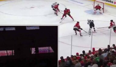 Mammoth-Blackhawks NHL game plunged into darkeness - Ice Hockey - Sports