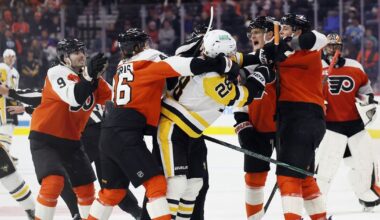 NHL fight chaos as Flyers star flouts unwritten rule against Penguins - Ice Hockey - Sports